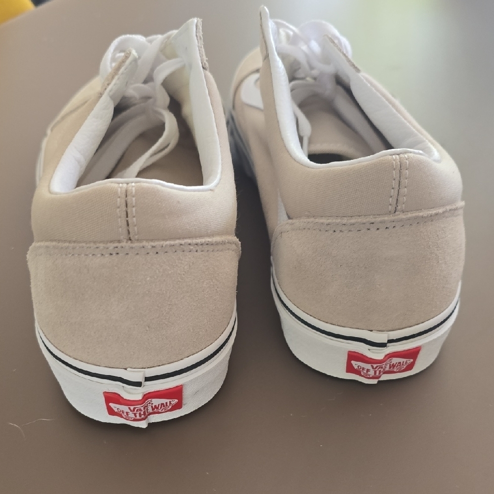 Vans Beige Old Skool Sneakers with White Stripe - Picture 3 of 6